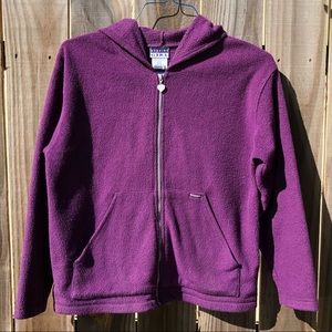 GIRL’S PURPLE GENUINE GIRL TURTLE FUR JACKET.